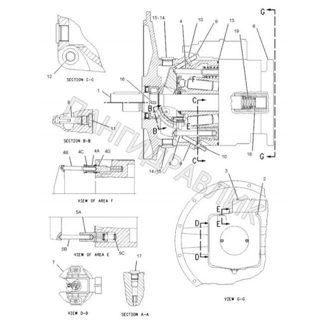 Гидравлический насос CAT 207-4709 PUMP GP-PISTON Caterpillar M313C