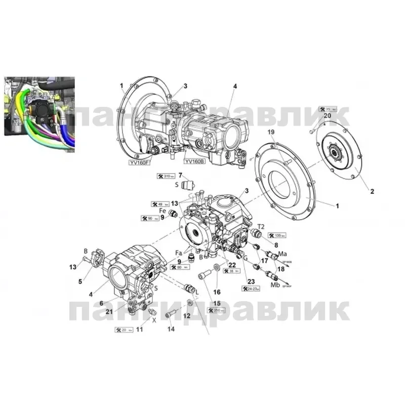 Haulotte 4000570590 HYDRAULIC PISTON PUMP