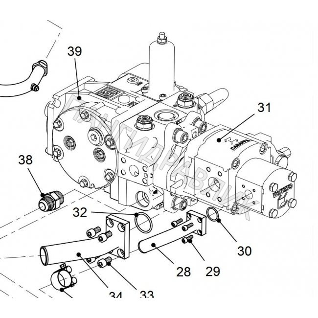 Гидравлический насос Danfoss 520943 Bobcat 6913565 (6910533)