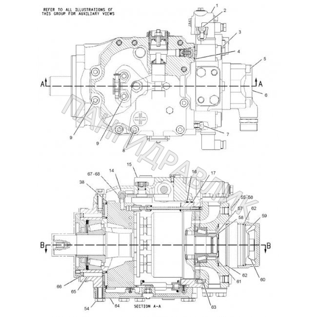 Гидравлический насос CAT 155-9925 (CAT 155-9915) Pump GP-PISTON Linde BPV100-01R