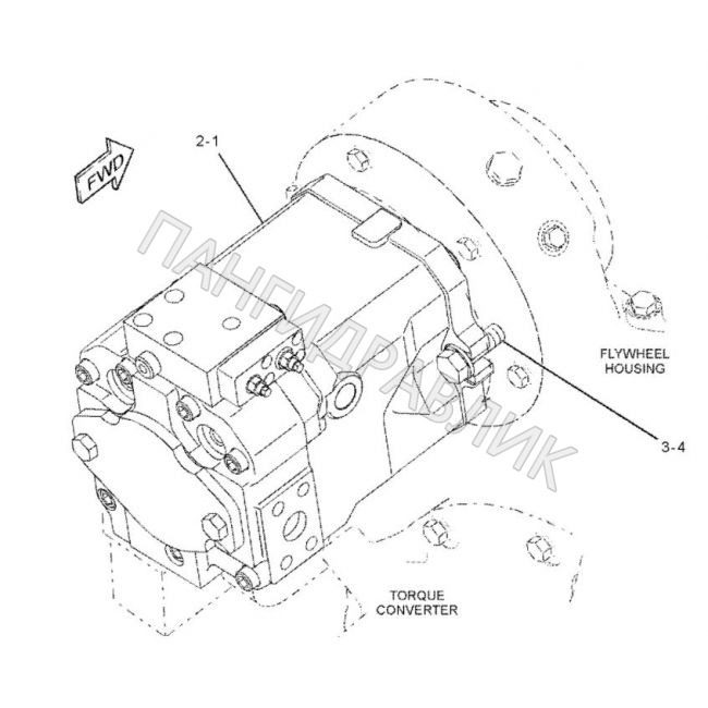 Гидравлический насос CAT 227-0830 (Linde HPR105-02R) Caterpillar D6R, D6R III, D6R STD