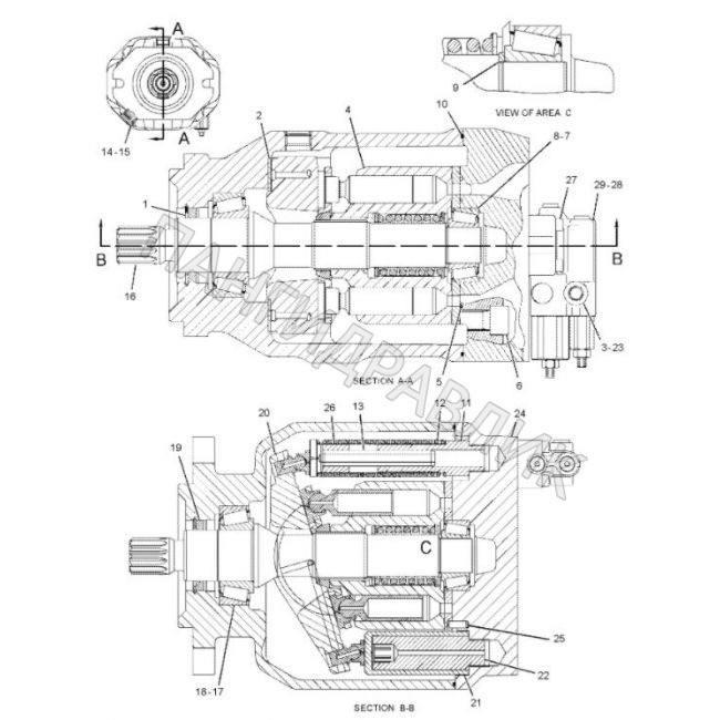Гидравлический насос CAT 271-2116 (397-3967, 20R-0099) CATERPILLAR D6T