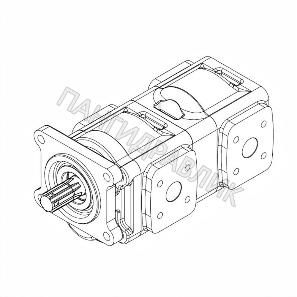 Гидронасос GHD1-32/32L-B01D20-SS11S11/S11S11-NP.V1H4 ( Аналог НШ-32М-32М-3Л )