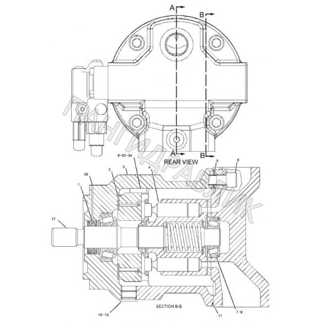 Гидравлический насос CAT 235-4108 CATERPILLAR 424D