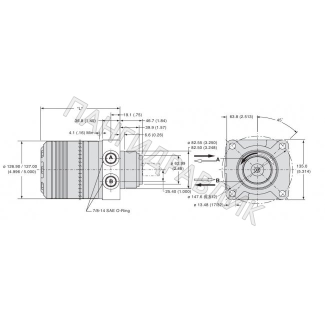 Гидравлический мотор Parker TG0405US080AAAA